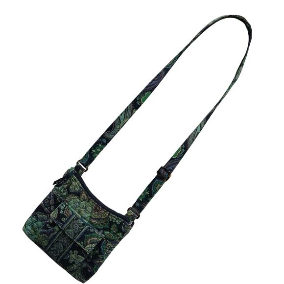 VERA BRADLEY! GORGEOUS BLUE, AQUA, GREEN AND WHITE SHOULDER BAG, PURSE, BAG! - Picture 1 of 10